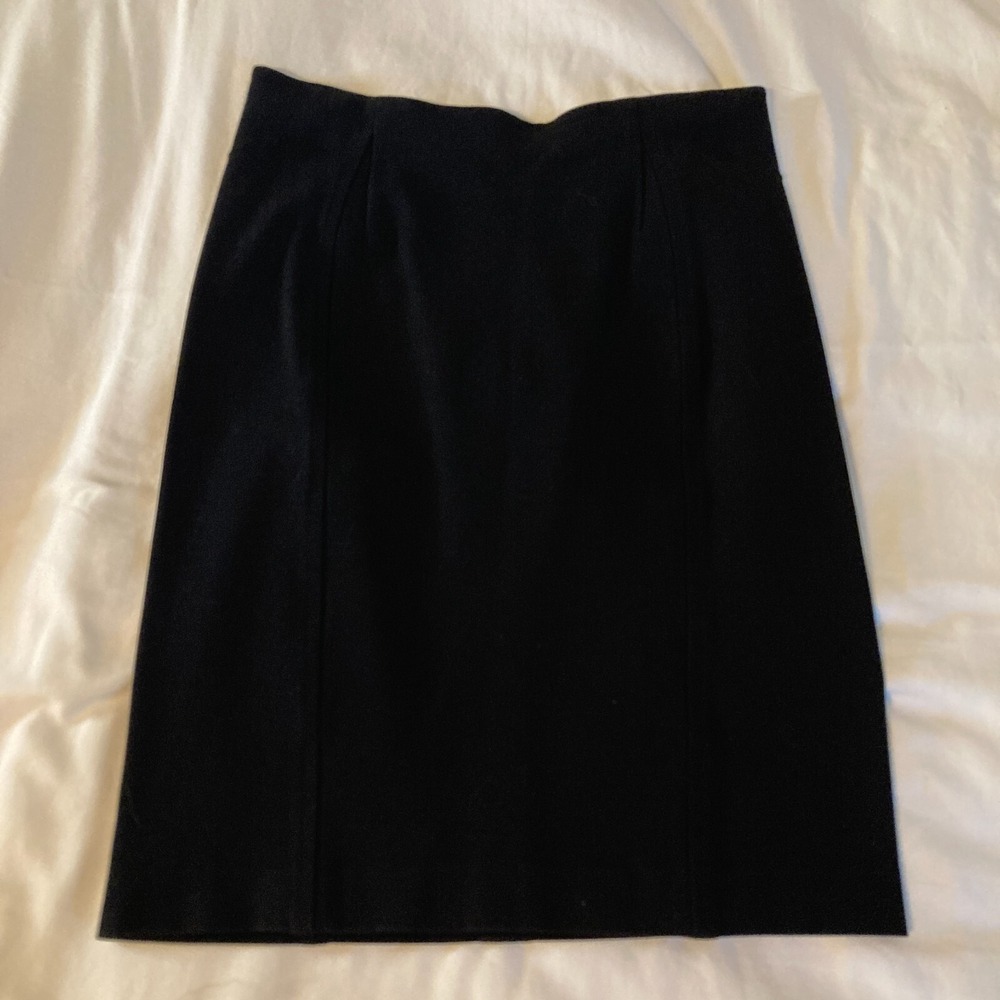 Ann Taylor Skirt ,Black Straight Pencil Knee, Career Suit Stretch, Size 6